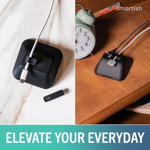Smartish Magnetic Cord Holder, Cable Wrangler, Nightstand & Desk Organizer