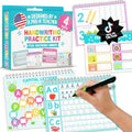 4 Grooved Writing Books for Kids 3-5 Large Reusable PreK Tracing Workbooks