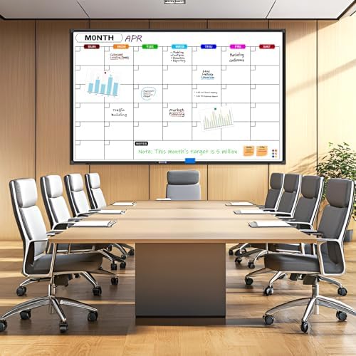 Large Dry Erase Calendar for Wall 72" x 40"