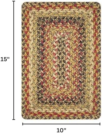 Homespice Kingston Jute Braided Table Mats, Rect 10x15 Set of 4