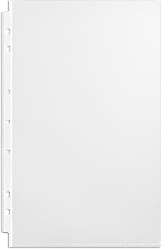 Staples Legal‑Size Sheet Protectors, 8.5" x 14", Clear, Heavy‑Duty Protection for Legal Documents, Archival‑Safe
