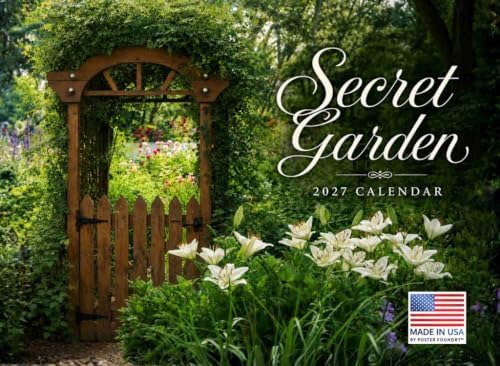 Secret Garden Calendar 2027 Botanical Monthly Wall Calender 12 Month