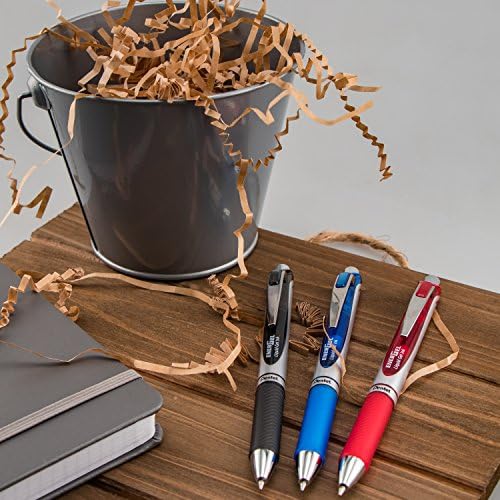Pentel EnerGel RTX Retractable Liquid Gel Pen, (0.7mm), Medium Line, Metal Tip, Assorted Ink Colors, 20 Pack (BL77BP20M)