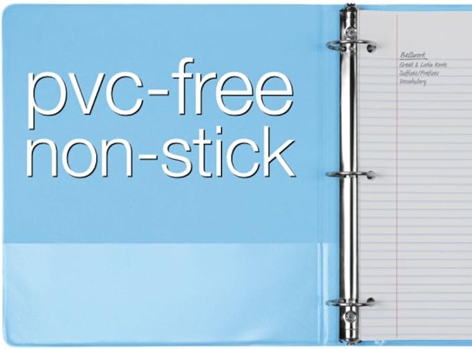Cardinal 3 Ring Binders, Binders for School and Office, Durable 1.5 Inch, Round Rings, Holds 350 Sheets, ClearVue Presentation View, Non-Stick, Assorted Pastel Colors, 8 Pack (79552)