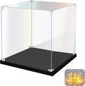 KOLIPI Acrylic Display Case for Collectibles, Clear Display Box 8x8x8 in | Plexiglass Box for Lego Figures Dolls Models, Dustproof Protection, Stable and Stackable, Assembly Required