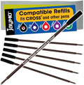 Replacement for Cross 8513 - Ballpoint Pen Refill - 6 Black