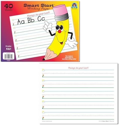 Teacher Created Resources Smart Start K-1 Writing Paper: 40 Sheet Tablet