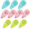 Plus CR-905 CR-905 48-538 x 10 Correction Tape ME Flower Pattern Assortment, Yellow, Blue, Pink, Single Use Type, 0.2 inches (5 mm) x 2.9 ft (7.5 m), Pack of 10