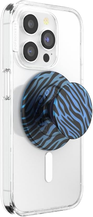 PopSockets Phone Grip for MagSafe, Magnetic Holder- Zed | Removable, For Kindle / Android / iPhone, With Magnet, Blue