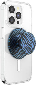 PopSockets Phone Grip for MagSafe, Magnetic Holder- Zed | Removable, For Kindle / Android / iPhone, With Magnet, Blue