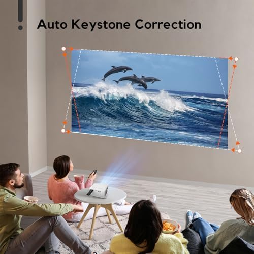 Mini Projector with WiFi and Bluetooth, AKIYO 2026 Upgraded Projector 1080P