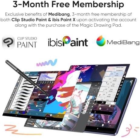 XPPen Magic Drawing Pad 12.2 Inch Standalone Drawing Tablet No Computer Needed with 16384 Pressure Levels X3 Pro Slim Stylus Tilt Support Paper-Like Screen 8GB + 256GB for Digital Drawing Artists