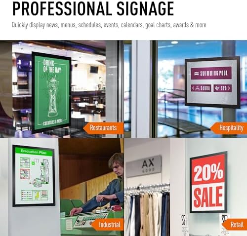Durable Duraframe Self-Adhesive Magnetic Frame Black - Letter Size 8.5" x 11" - Document Frame For Internal Signage - Self-Adhesive Attachment - Pack of 2