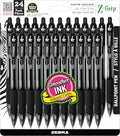 Zebra Pen Z-Grip Retractable Ballpoint Pen, Black Ink, 0.7mm, 24 Bulk-Pack