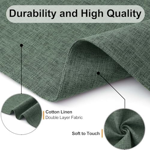 Homaxy Cloths Placemats for Dining Table Set of 4, 13" x 19", Green