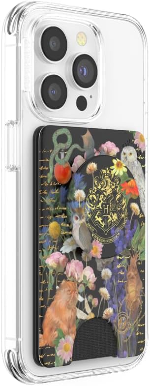 PopSockets Adhesive Phone Wallet with Grip- Hermione Notebook | PopWallet, Holds 3-5 Cards, Swappable Top, Kickstand, Harry Potter, Slytherin, Fun, Cool, Unique