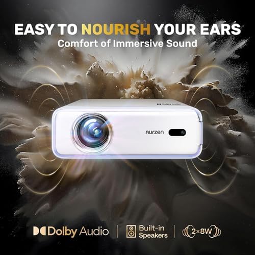 Aurzen EAZZE D1 Smart Portable Outdoor Projector with WiFi and Bluetooth