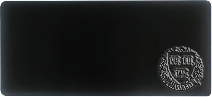 Harvard University Alumni Desk Mat, Durable Office Supplies, Non-Slip Base, Responsive Desk Pad with Smooth Surface, Black