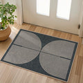 Lahome Rainbow Indoor Door Mat, 20"x32" Small Black Rugs for Entry Kitchen