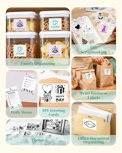 Mini Sticker Printer - T02 Mini Thermal Printer AI Sticker Maker for Kids