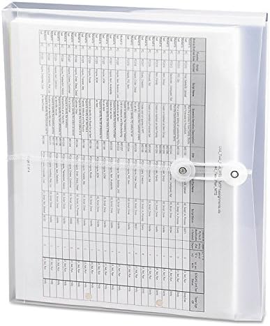 Smead Poly Envelope, 1 1/4 Inch Expansion, String-Tie Closure, Side Load, Letter Size, Clear, 5 per Pack (89521)