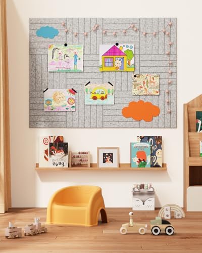 Large Cork Board, 48"X36" Bulletin Board Pin Boards for Wall Grey