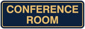 Standard Conference Room Sign - Blue/Gold - Medium 1 Pack