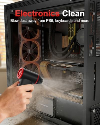 GOOLOO F3 Compressed Air Duster, 150000RPM Ultra-Power PC Air Duster