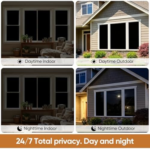 SUNBABY Blackout Window Film, 100% Light Blocking Static Cling, 23.6"x78.7"