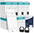 1100 Time Cards Compatible with Nile 4500PP/4500PP10 & Pyramid 3800/3800-10 Time Clocks, Numbered 1-100 Monthly Double-Sided Timecards for Employees, 3.37" x 7.37"
