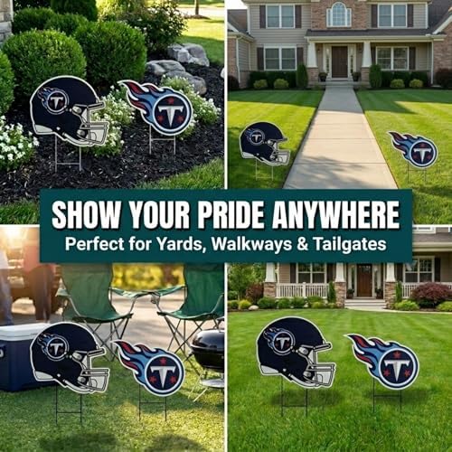 NFL Logo & Helmet 2 Pack Yard Sign Set