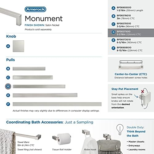 Amerock 5-1/16" Monument Satin Nickel Drawer Pull