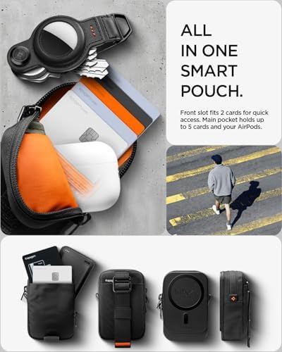 Spigen for MagSafe Wallet Magnetic Pouch Organizer, Tintap Zip V2 MagFit