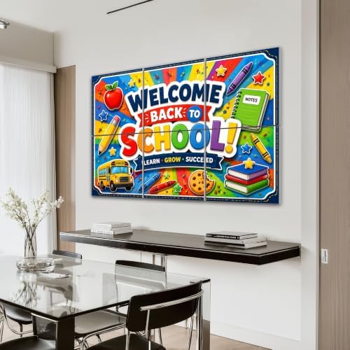 6 Pack Art Acoustic Panels Sound Absorbing Colorful Back to School Chalkboard School Supplies Bus Decorative Soundproof Wall Panels Self Adhesive for Home Recording Studios 72"x48"