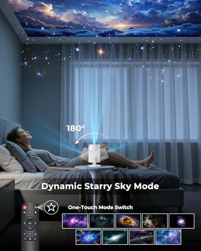 Mini Projector, Portable Projector with Wifi and Bluetooth, Built in Apps