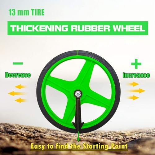Zozen 6-Inch Measuring Wheel in Feet and Inches, Telescopic Handle, Green
