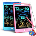 TEKFUN 2 Pack LCD Writing Tablet for Kids, 10 Inch Blue+Pink Doodle Board Drawing Board Reusable Drawing Tablet with Lanyard, Educational Kids Toddler Toys Birthday Gift for Boys Girls 3-12 Years Old