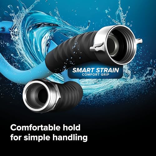 Camco EVOFlex 35-Ft RV Drinking Water Hose - Features Extra Flexible Design w/Stainless Steel Strain Relief Ends - Lead-Free, BPA-Free and Phthalate-Free - 5/8” Inside Diameter (22595)