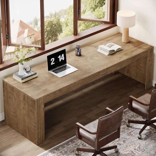 Tribesigns 79-Inch Extra Long Desk, Two Person Double Desk for Home Office