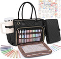 Large Bible Bag with Bible Cover Case for Women, Quilted Church Tote Bag