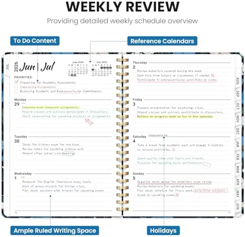 ZOTIA Planner 2026-2027 Jul 2026-Jun 2027 Academic Monthly & Weekly Planner