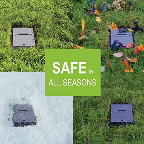 Legrand Wiremold XB814C520BK 2-Gang Outdoor Weatherproof Ground Box Assembly, 20 Amp Duplex Receptacles, Black (1 Pack)