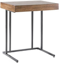 Madison Park Wynn Accent Wood with Metal Frame Snack Modern Home Office Laptop Stand with Drawer Bed Side Table Sofa For Living Room, Small