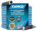 Camco EVOFlex 35-Ft RV Drinking Water Hose - Features Extra Flexible Design w/Stainless Steel Strain Relief Ends - Lead-Free, BPA-Free and Phthalate-Free - 5/8” Inside Diameter (22595)