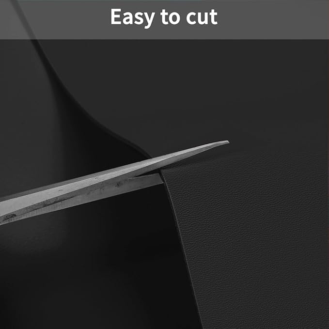 Zinkooat Leather Desk Pad Protector - 48x90 Inch Waterproof Easy to Clean Can Conceal Flaws Protector The Table Top from Scratches Used for Dining (Black+Black 48x90)