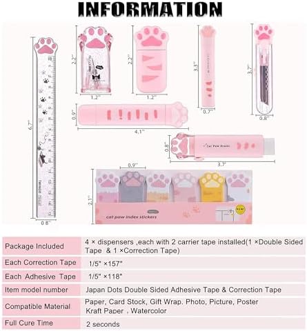 9Pcs Cute School Supplies, Cute Stationery,Includs Pencil Sharpener