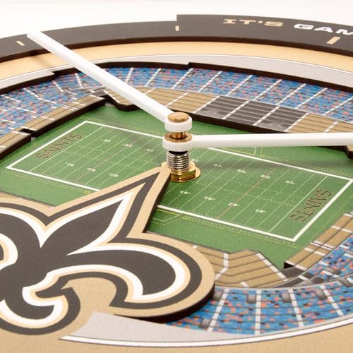 YouTheFan NFL New Orleans Saints StadiumView 3D Wall Clock