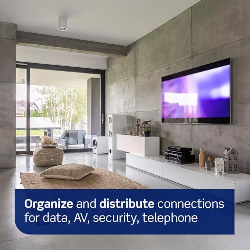 Leviton 42" Wireless Structured Media Center with Vented Hinged Door, 49605-42P, White