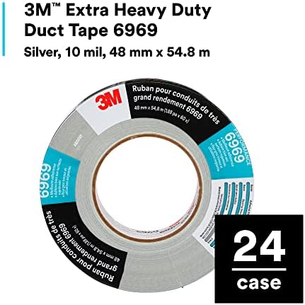 3M Extra Heavy Duty Duct Tape 6969, Silver, 48 mm x 54.8 m, 1 Roll