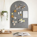 JBER Large Arched Felt Bulletin Board 36" x 24", 6 Pack, Light Gray